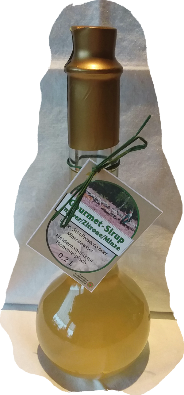 Gourmet-Sirup Ingwer/Zitrone/Minze 0,2 L